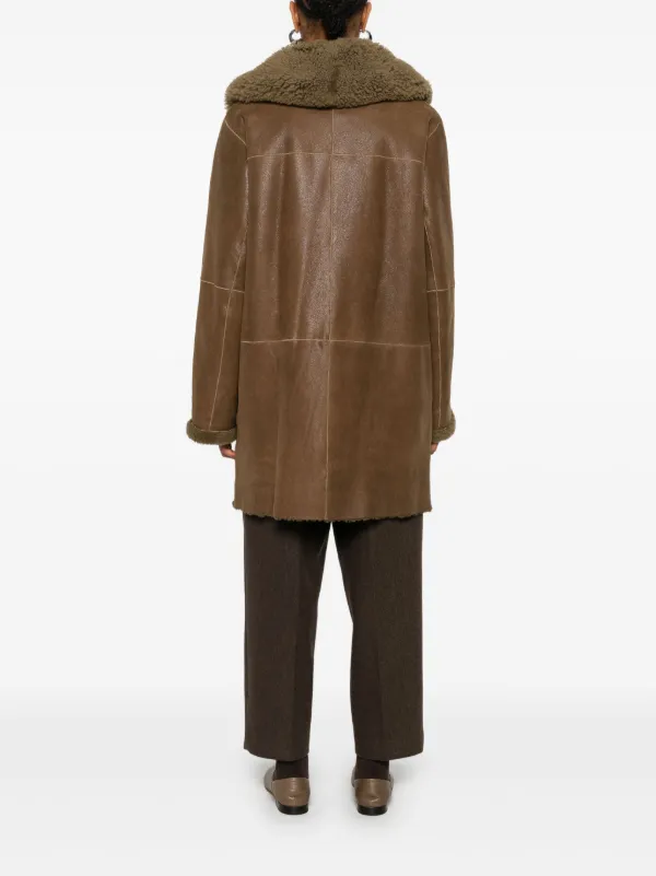 LEMAIRE ブラウン チェスターコート LEMAIRE ルメール 24AW WRAP COAT WITH CONTRAST STITCH BROWN