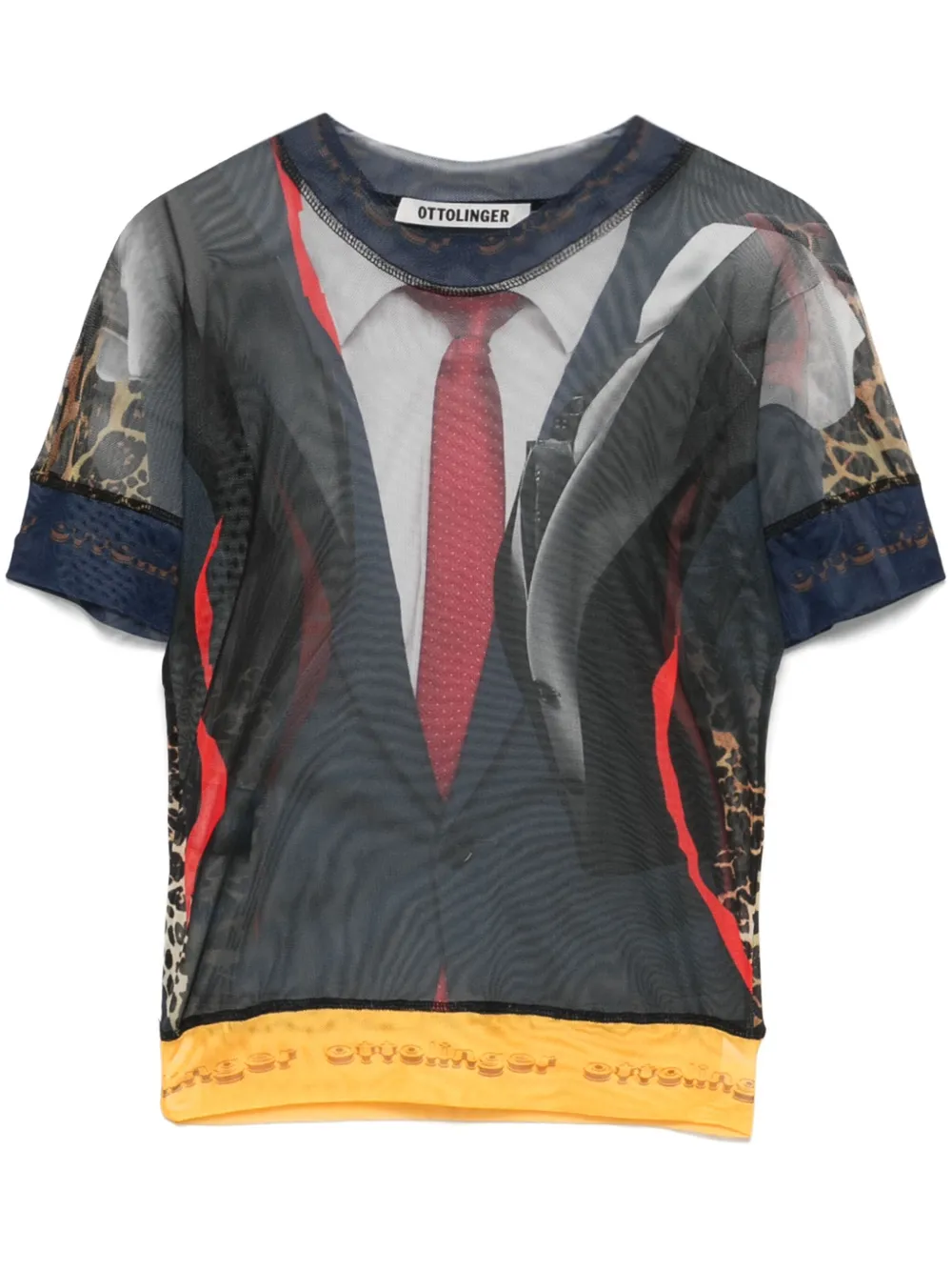 Ottolinger mesh T-shirt - Black