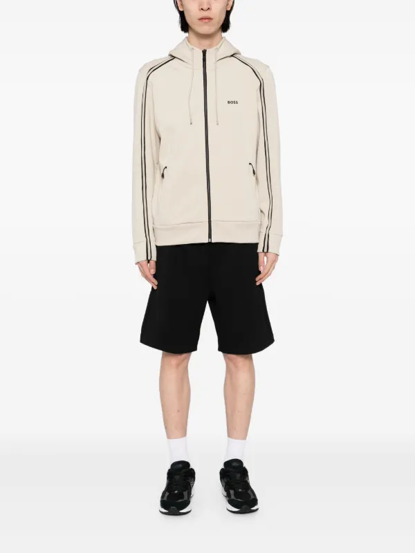 BOSS Logo Embroidery Sport Jacket | Neutrals | FARFETCH