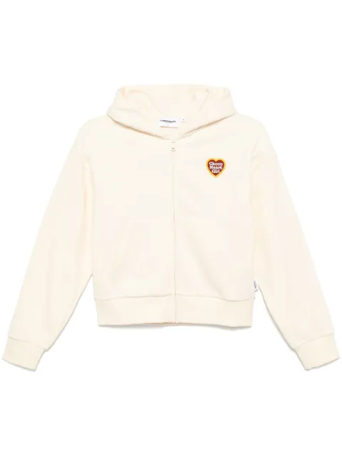 CHOCOOLATE logo-embroidered cropped jacket