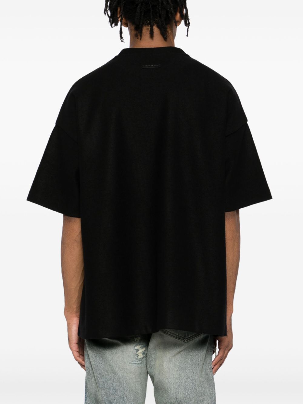 Shop Fear Of God Merino-wool T-shirt In Black