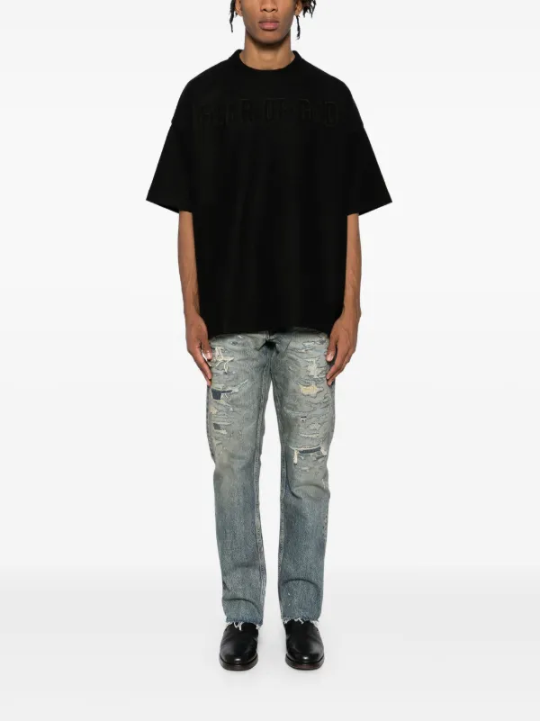 【関税・送料込み】Fear of God Merino Logo Patch Tshirt Fear of God Logo Patch Short Sleeve Merino Wool T-Shirt