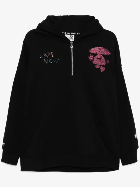 A BATHING APE® hoodie con detalles de lentejuelas
