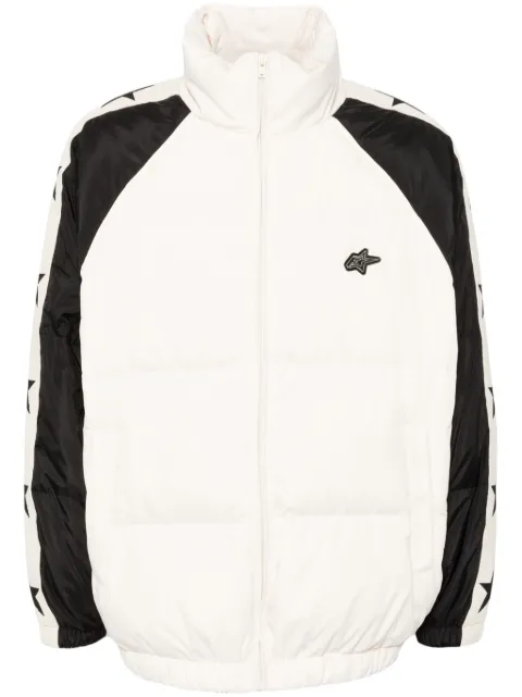 FIVE CM logo-patch down jacket