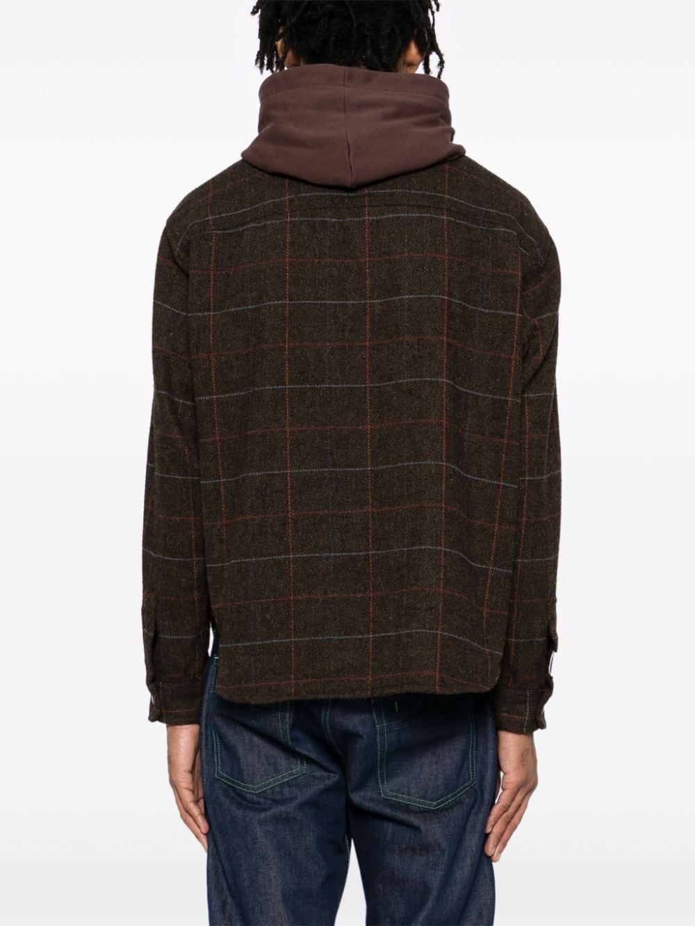 Shop Chocoolate Layered Hooded Jacket In Brown