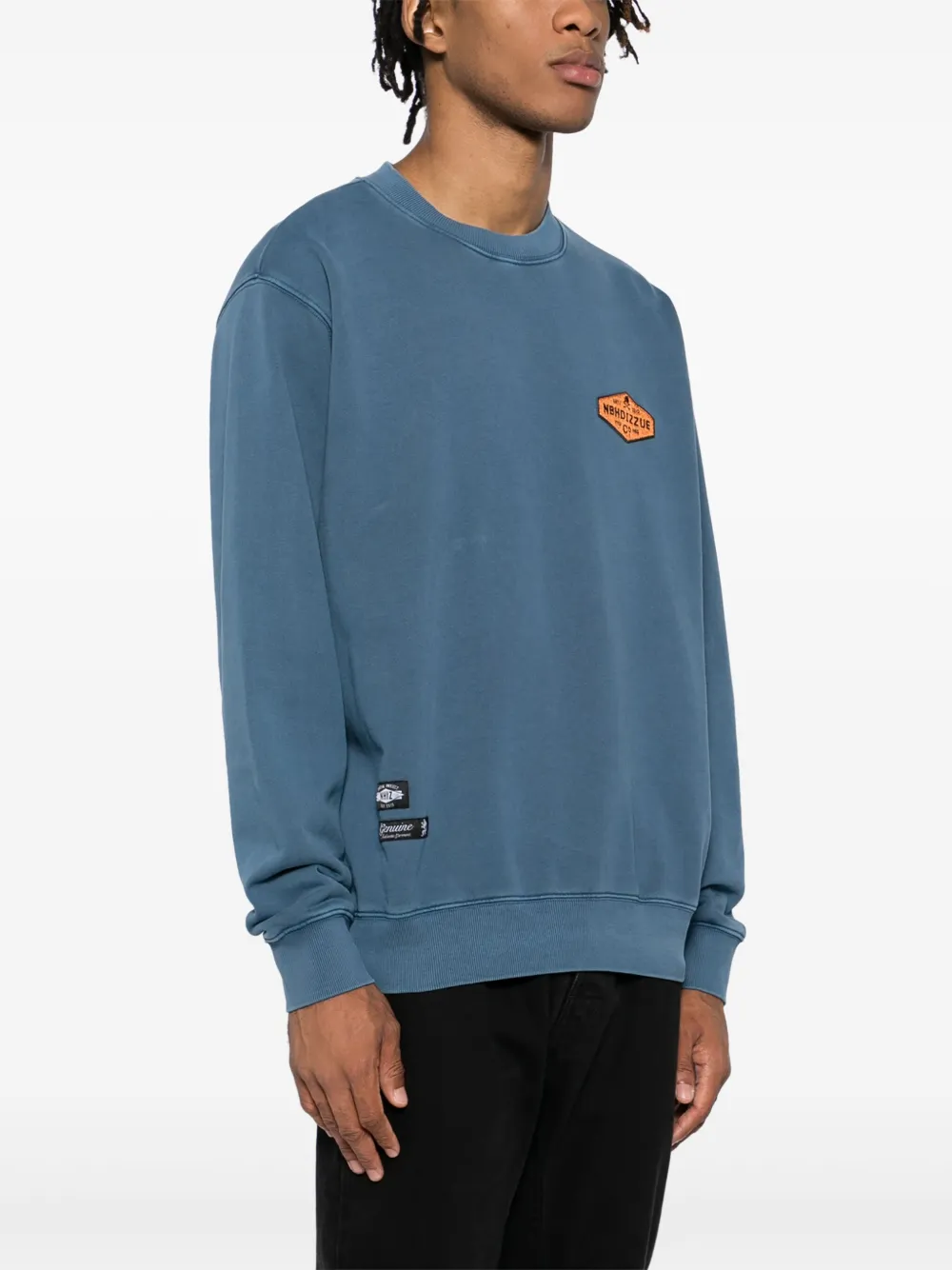 izzue Sweater met logopatch Blauw