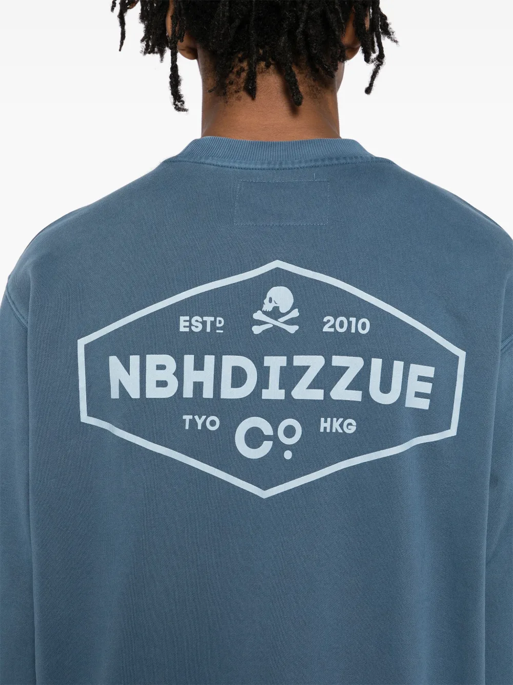 izzue Sweater met logopatch Blauw