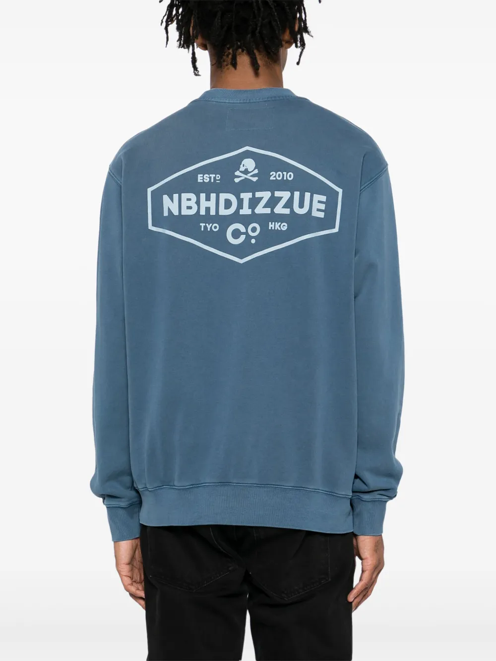 izzue Sweater met logopatch Blauw