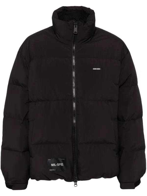 【関税込み】izzue フーディ & ジップアップ Izzue Logo zip-up Padded Jacket | Black | FARFETCH