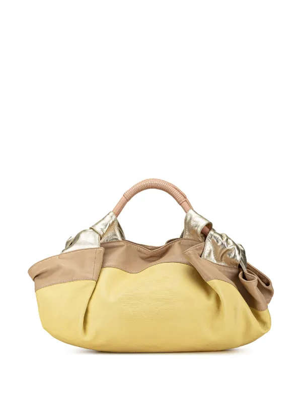 Loewe Pre Owned 2000 2023 Tricolor Nappa Aire Handbag Yellow FARFETCH AU