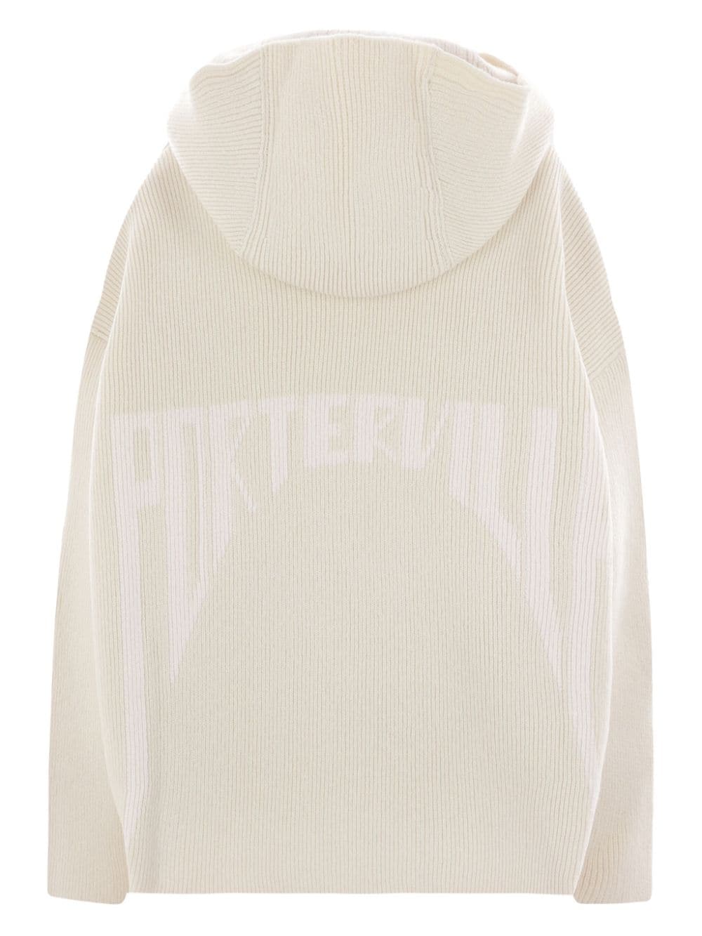 Shop Rick Owens Zipped Hooded Cardi-coat In Neutrals