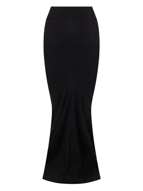 スカート Ribbon mermaid skirt m black Nappa-leather mermaid skirt, black | 