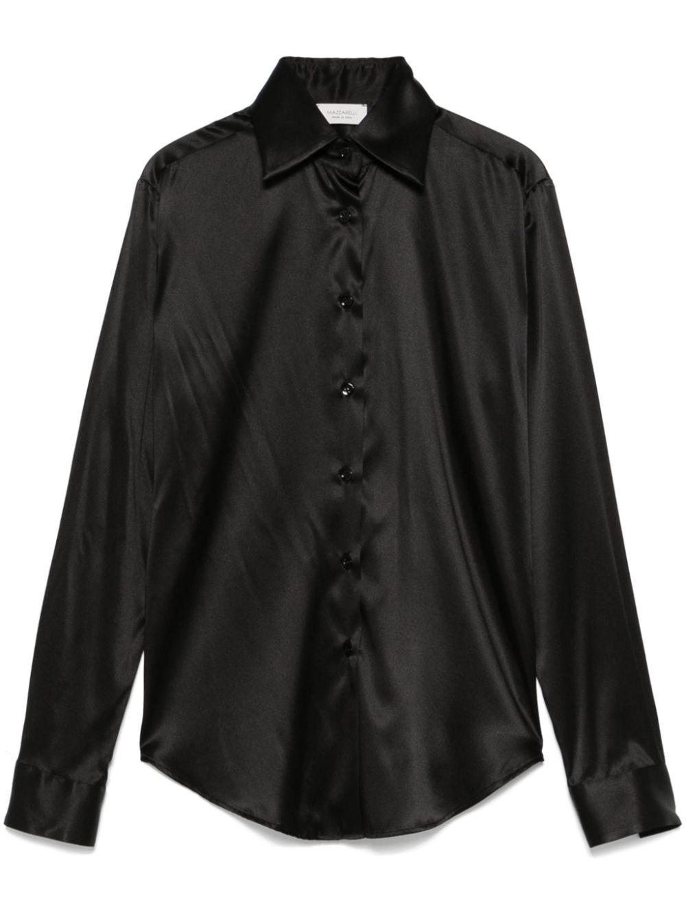 Mazzarelli satin shirt - Black