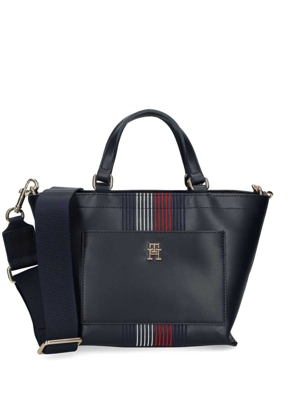 Shop Tommy Hilfiger Logo Tote Bag In Blue