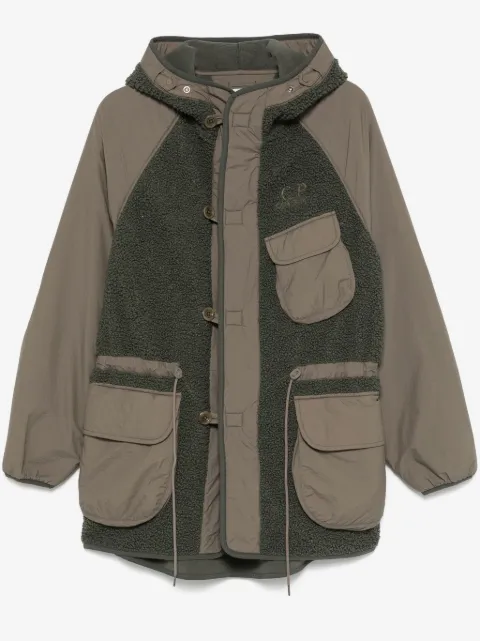 C.P. Company faux-shearling hooded jacket