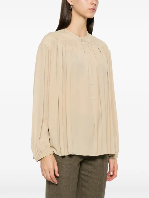 Lemaire ルメール　絶妙なベージュ　ブラウス　36 LEMAIRE ギャザーブラウス | ニュートラル | FARFETCH JP