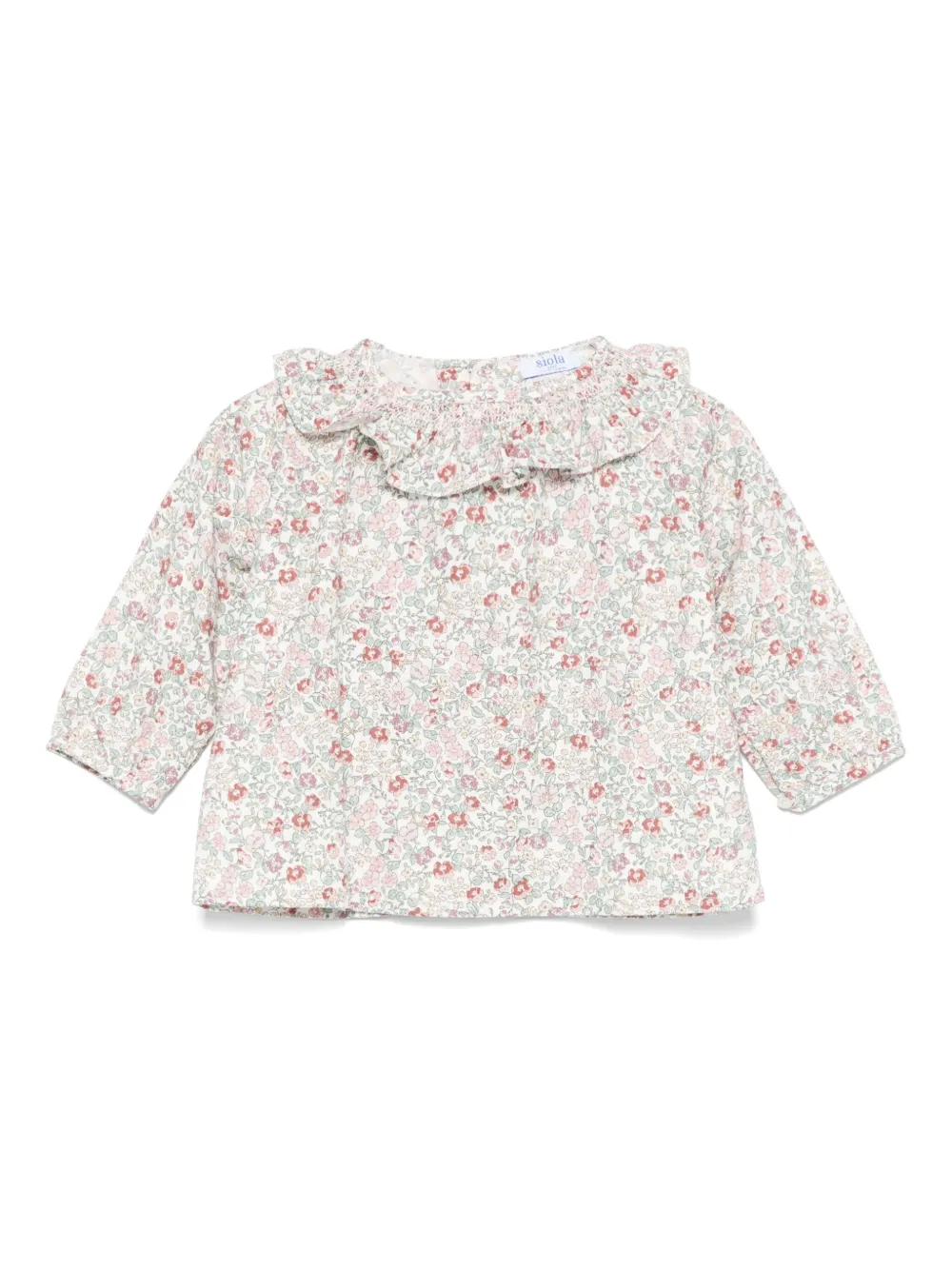 Siola Shirt met bloe print Wit