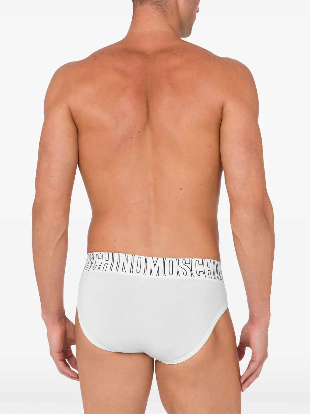 Moschino Slip met logoband Wit