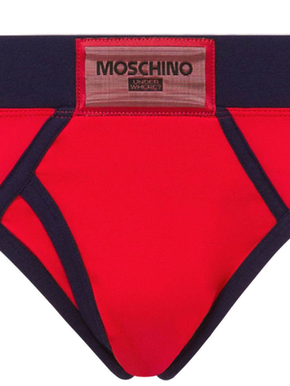 Moschino Slip met logo-applicatie - Rood