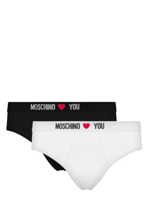 Moschino set de  dos piezas de ropa interior con logo en la pretina