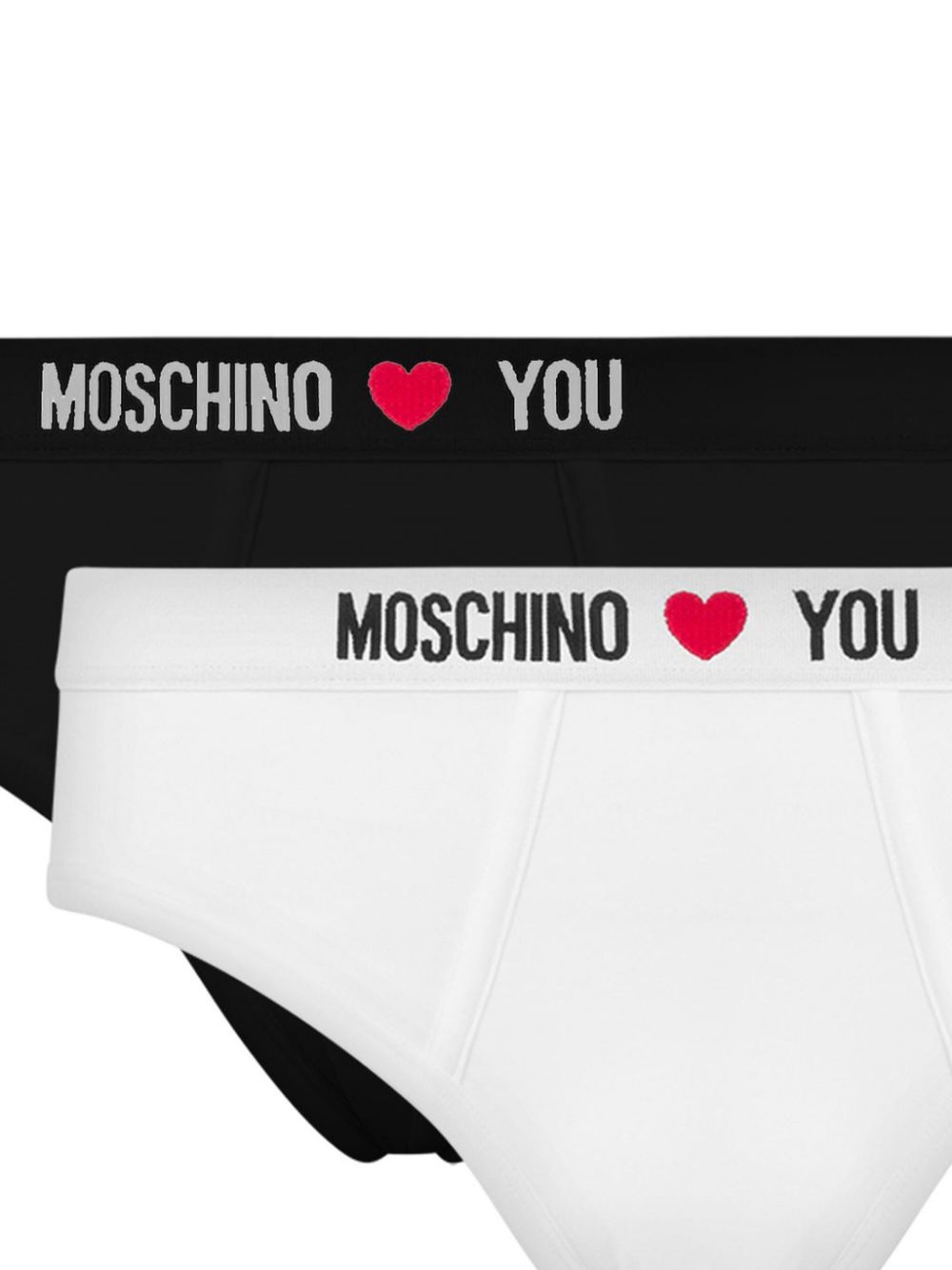 Moschino Twee slips met logoband - Zwart