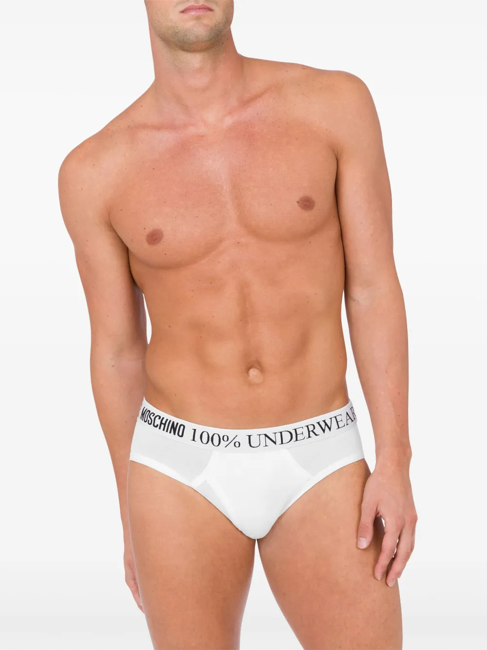 Moschino Slip met logoband Wit