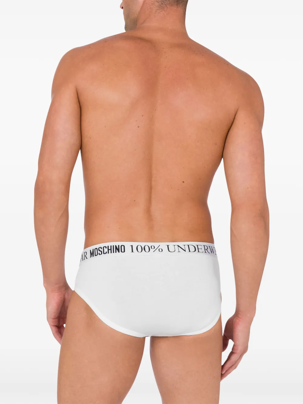 Moschino Slip met logoband Wit