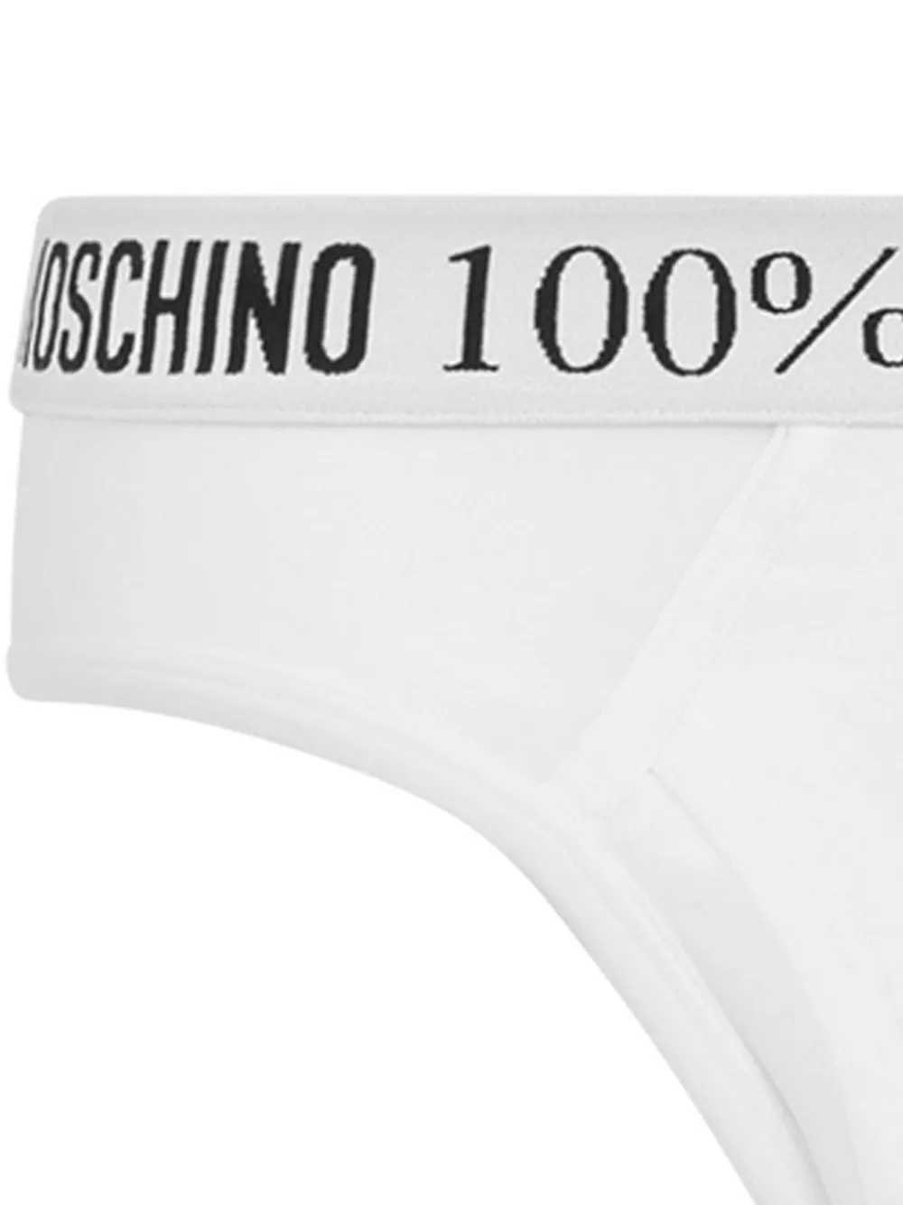 Moschino Slip met logoband - Wit