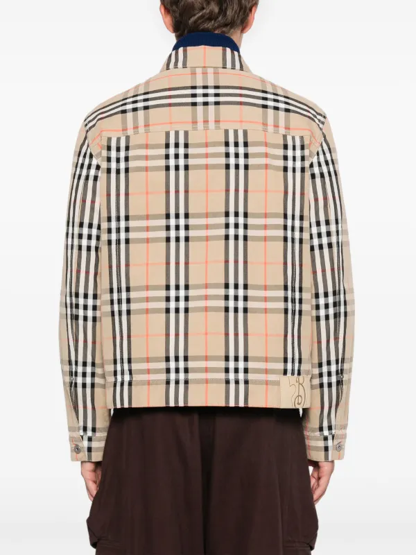 ジャケット BURBERRY jackets Burberry Checked Jacket | Neutrals | FARFETCH