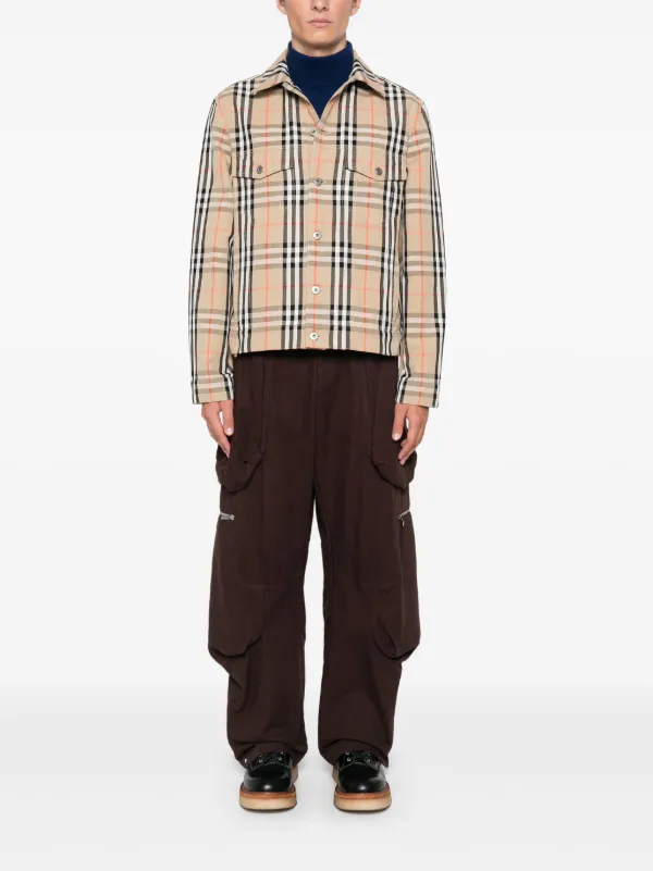 Burberry Checked Jacket | Neutrals | FARFETCH
