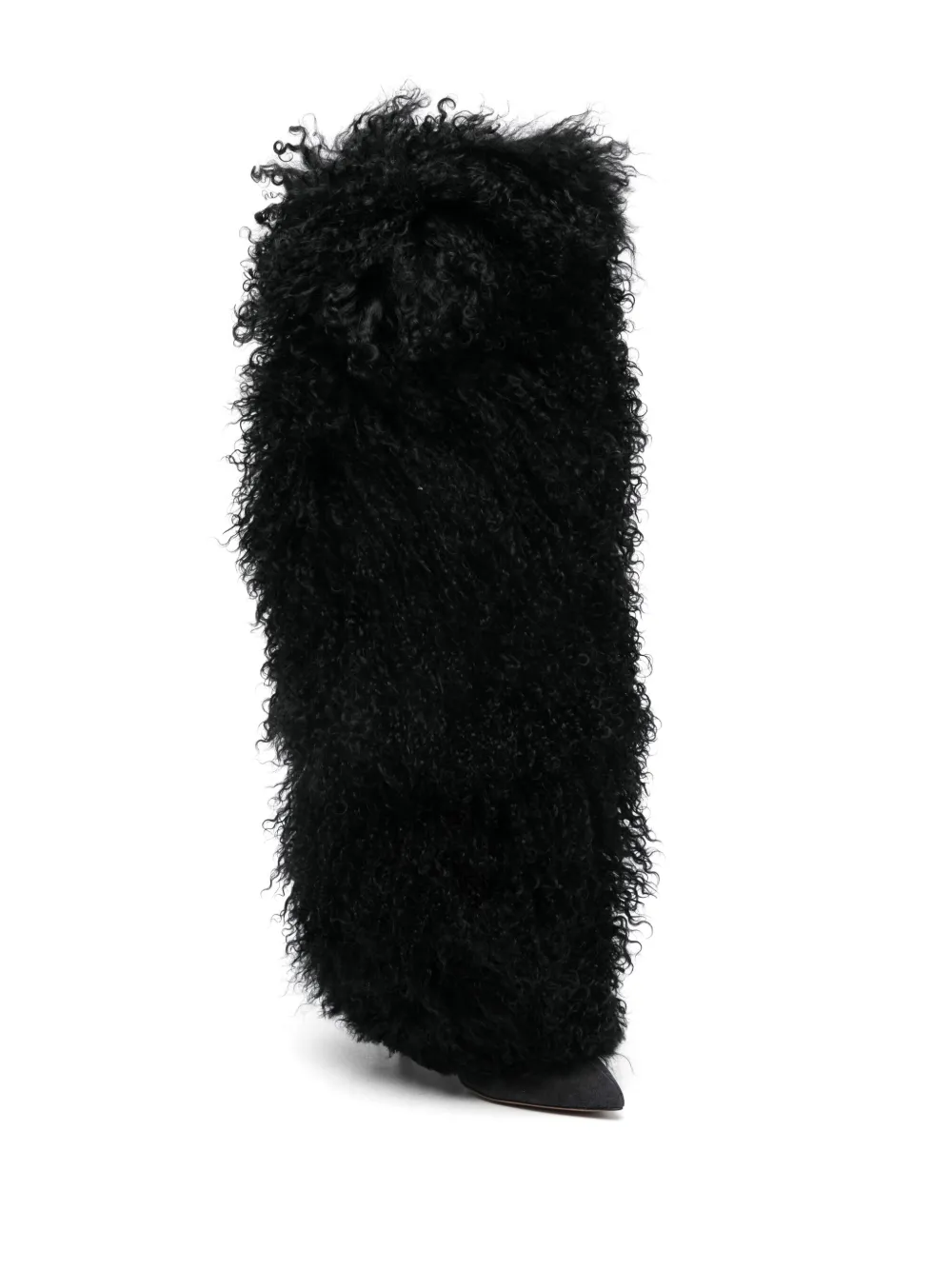 Paris Texas 105 mm Furry laarzen - Zwart