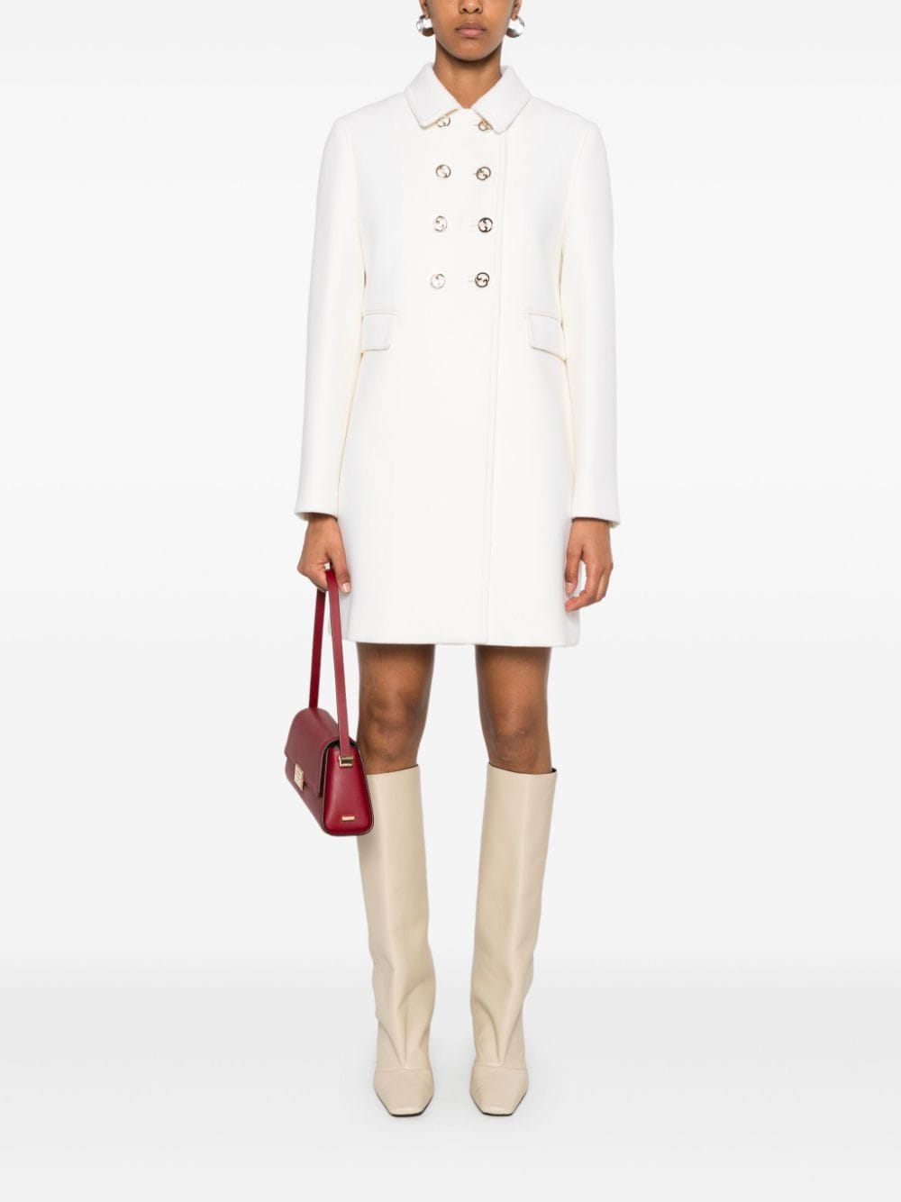 Gucci Interlocking G-buttons coat - Wit