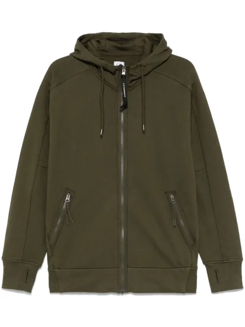 Hoodie zippé à détail de verres - C.P. Company - Modalova