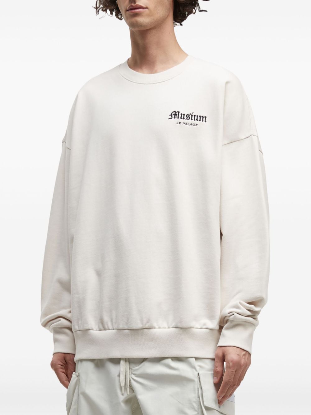 Shop Musium Div. Logo-print Sweatshirt In Weiss