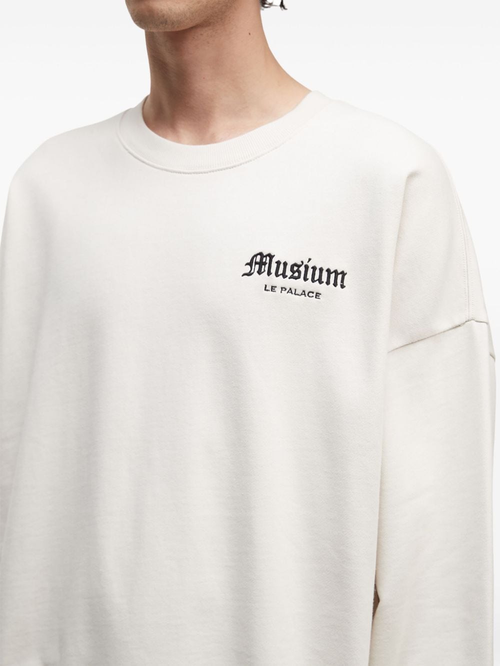 Shop Musium Div. Logo-print Sweatshirt In Weiss