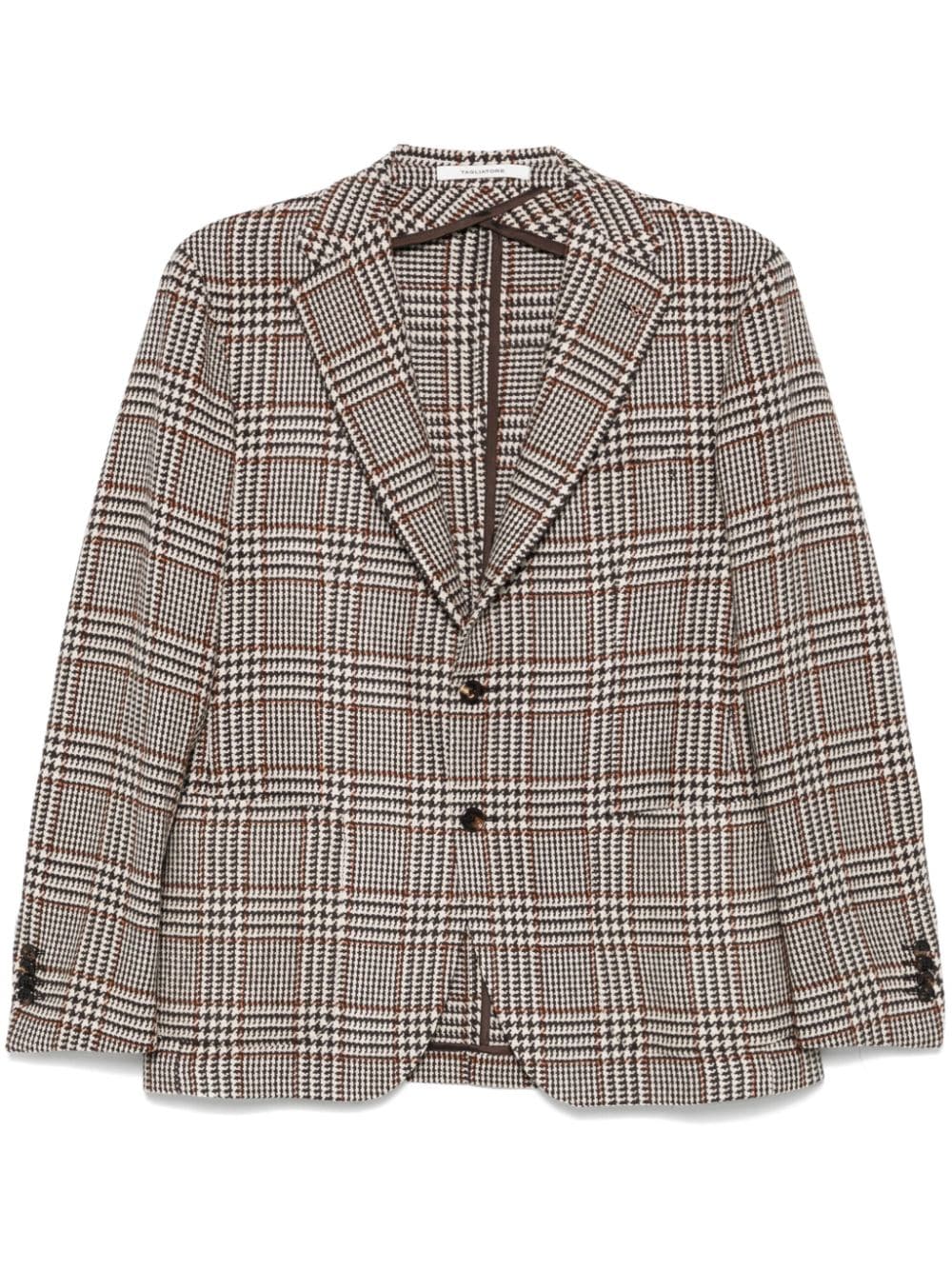 Shop Tagliatore Checked Blazer In Neutrals