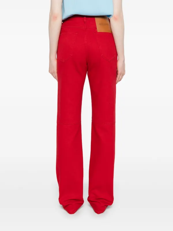 Jacquemus Le de-Nîmes Droit Jeans | Red | FARFETCH
