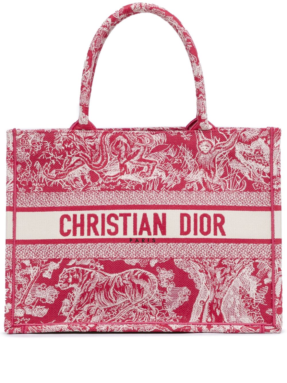 Christian Dior Pre Owned 2021 Medium Toile de Jouy Book tote bag women Canvas One Size Pink