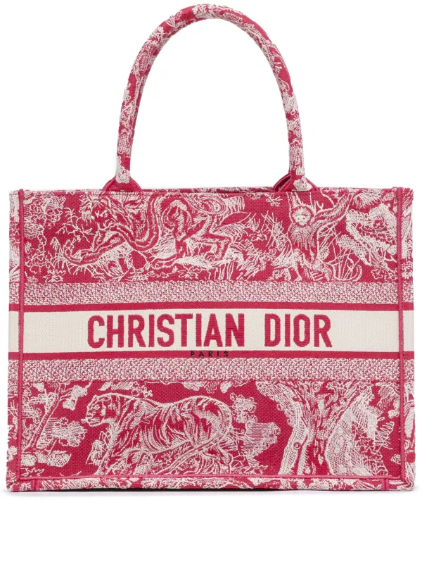 Christian Dior Pre Owned 2021 Medium Toile De Jouy Book Tote Bag Pink FARFETCH TR