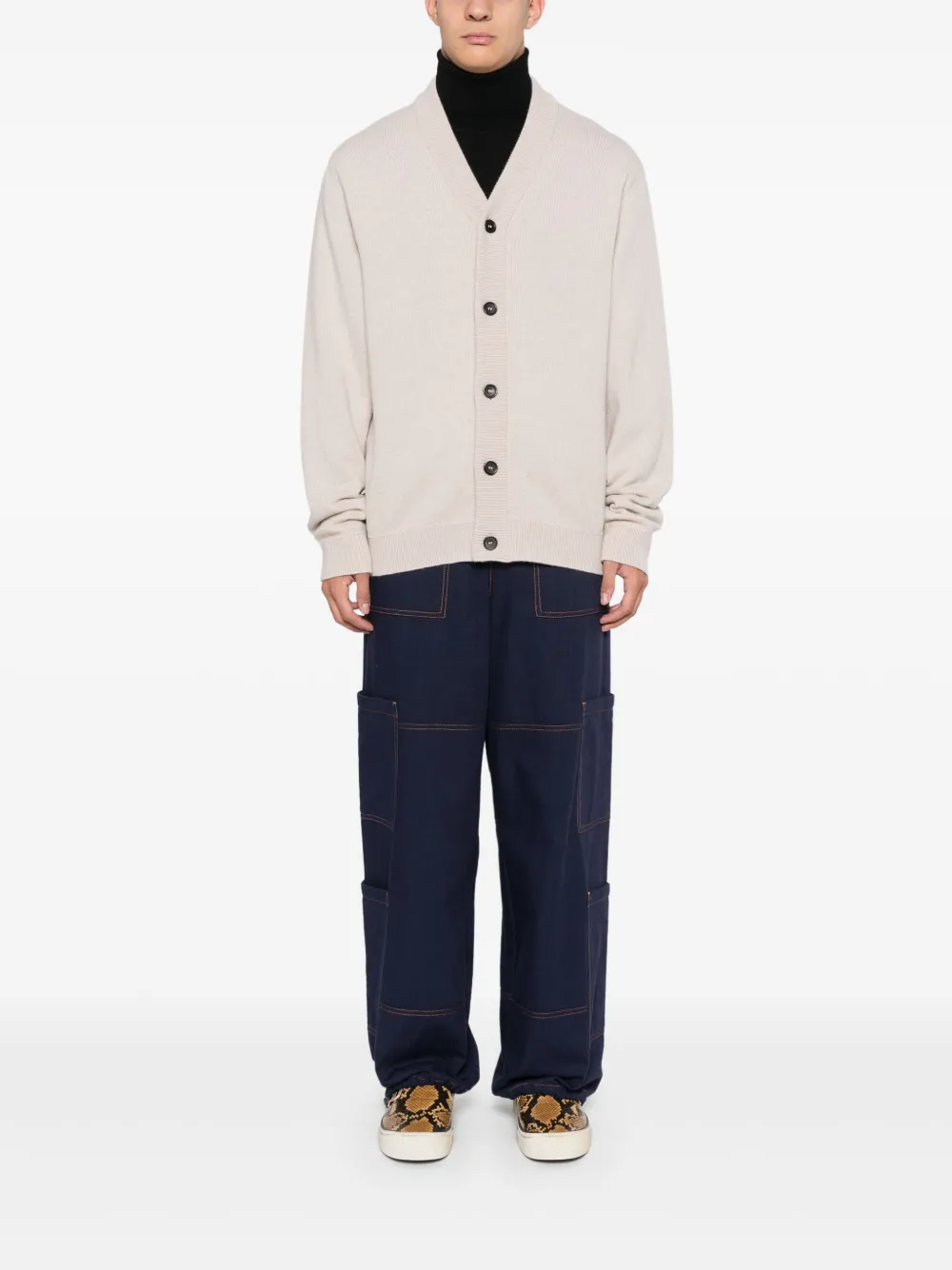 PS Paul Smith Vest van merino wol Beige