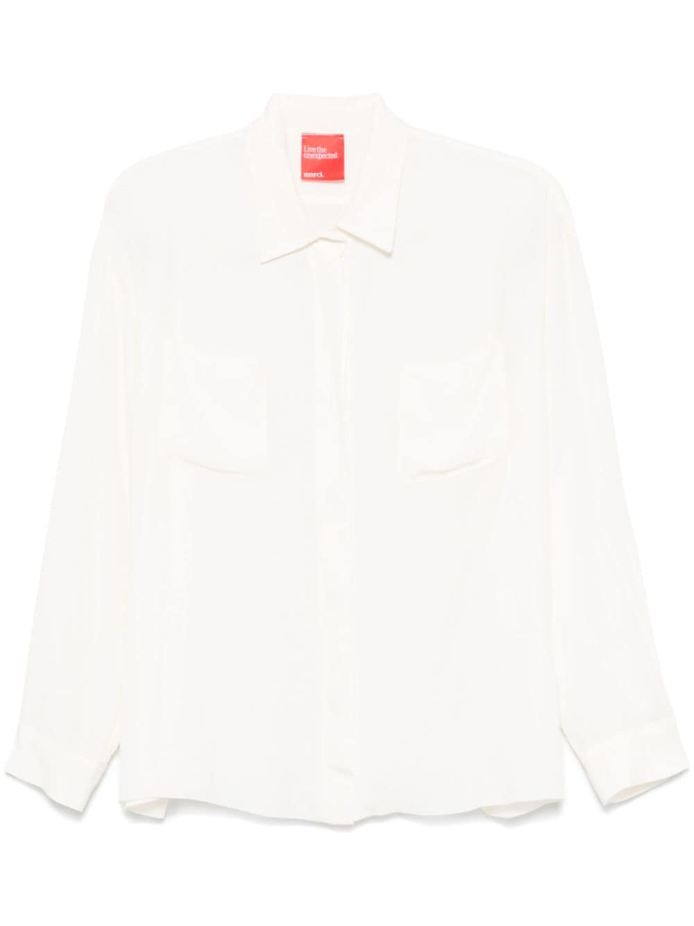 Shop Merci Crepe Shirt In White