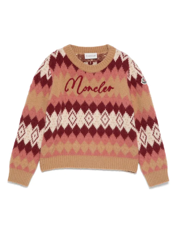 Moncler Enfant fair-isle Sweater | Neutrals | FARFETCH