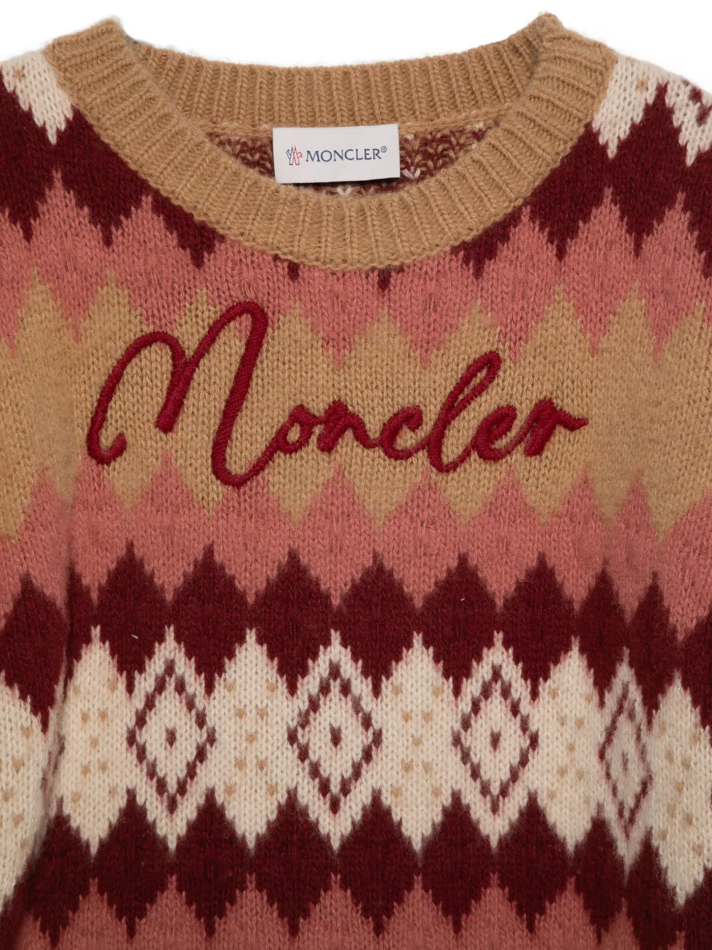 Moncler Enfant Sweater met print Beige