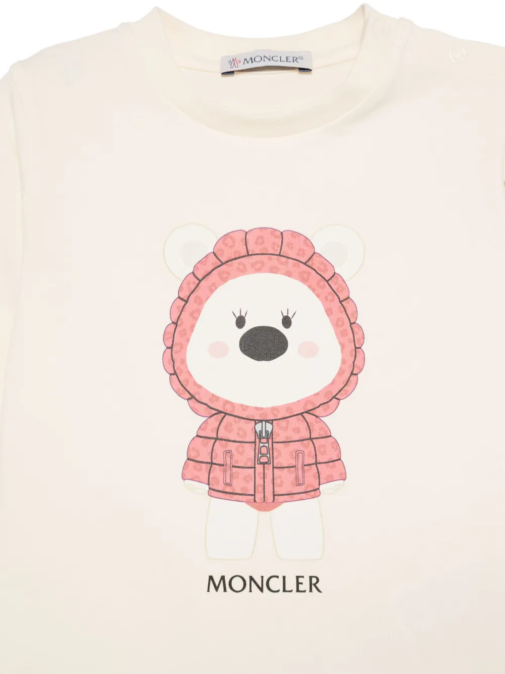 Moncler Enfant T-shirt met print Beige
