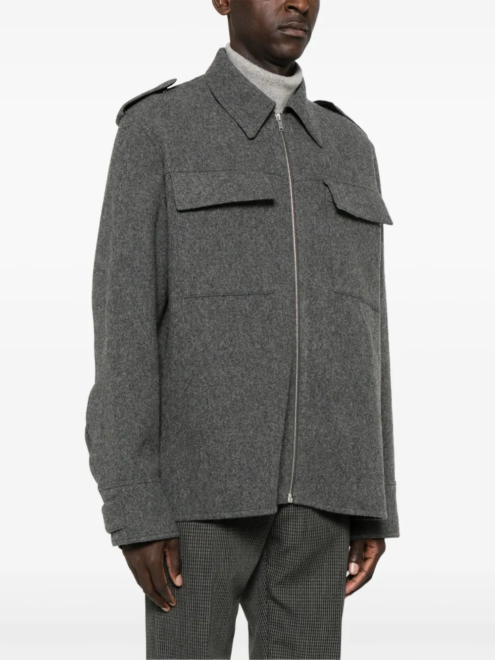 Jil Sander Overhemd met textuur Grijs