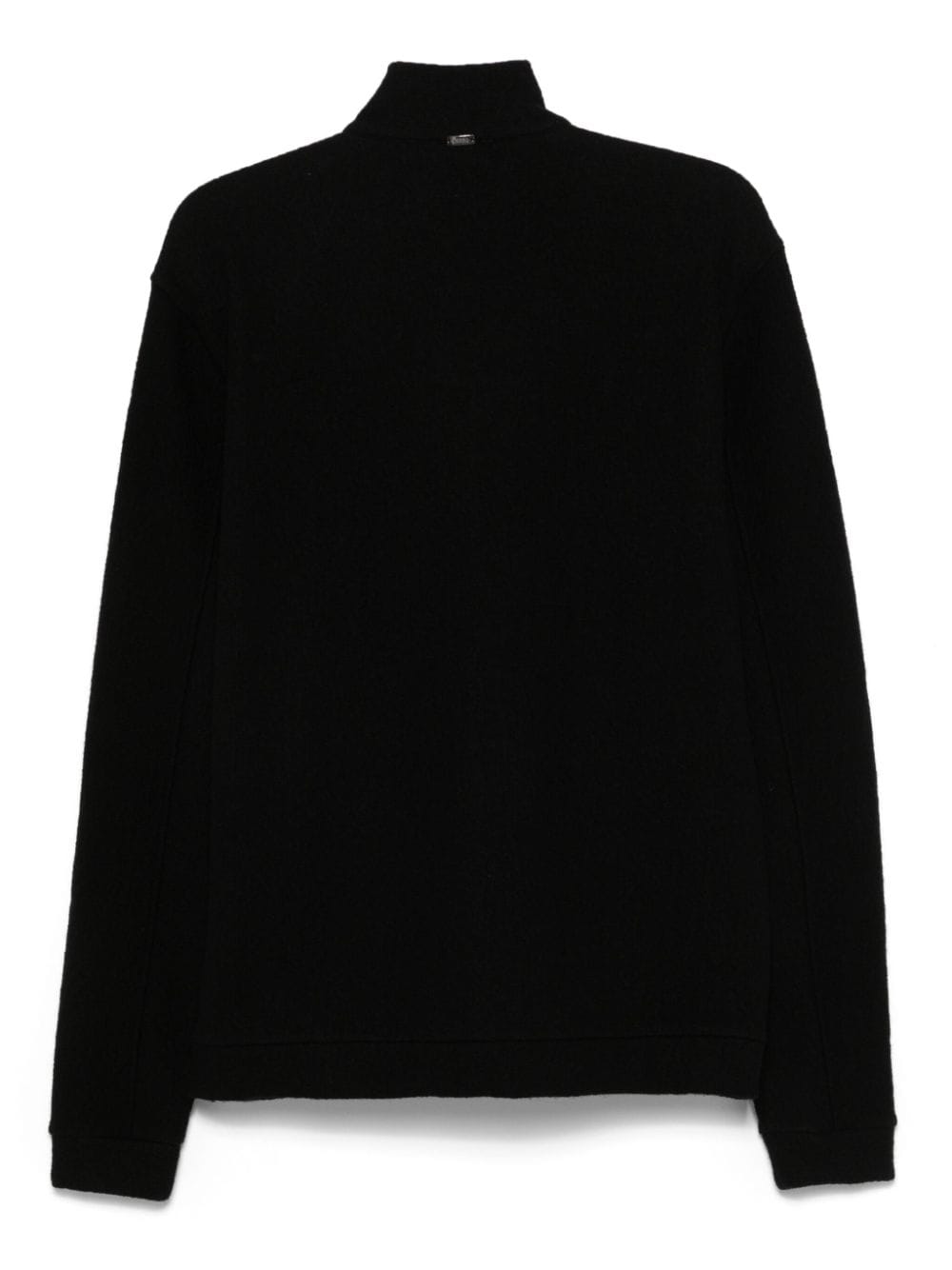 Shop Herno Wool Sweatshirt In Black