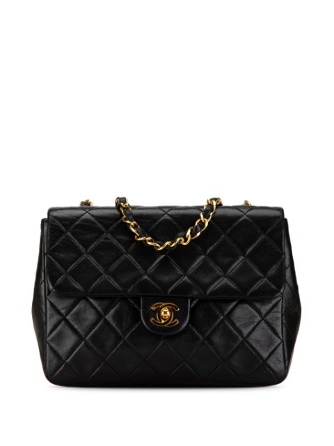 Cheap HOT SALE CHANEL 1989-1991 Mini Square Classic Lambskin Single Flap crossbody bag Women