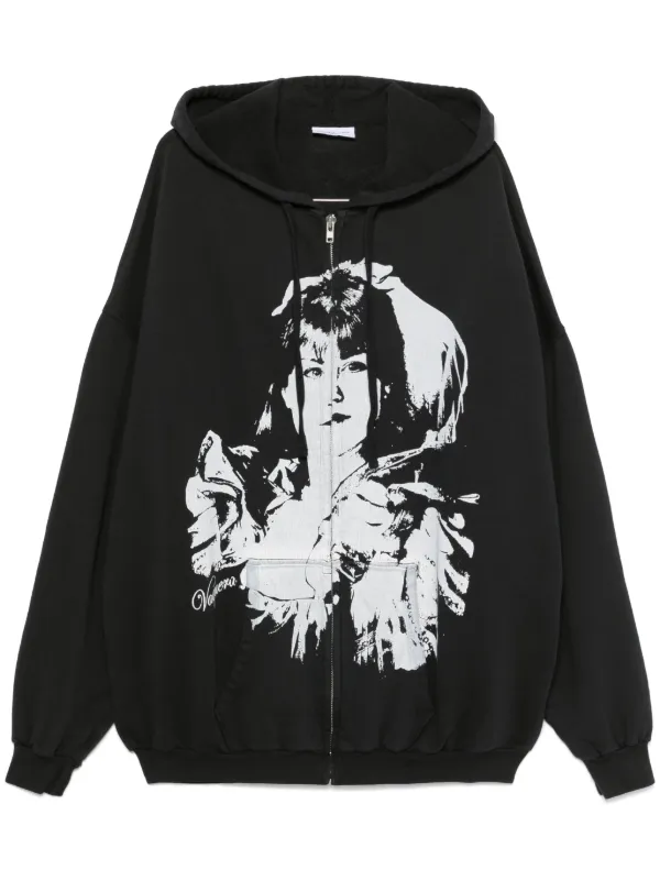 Vaquera graphic-print Hoodie | Black | FARFETCH AU