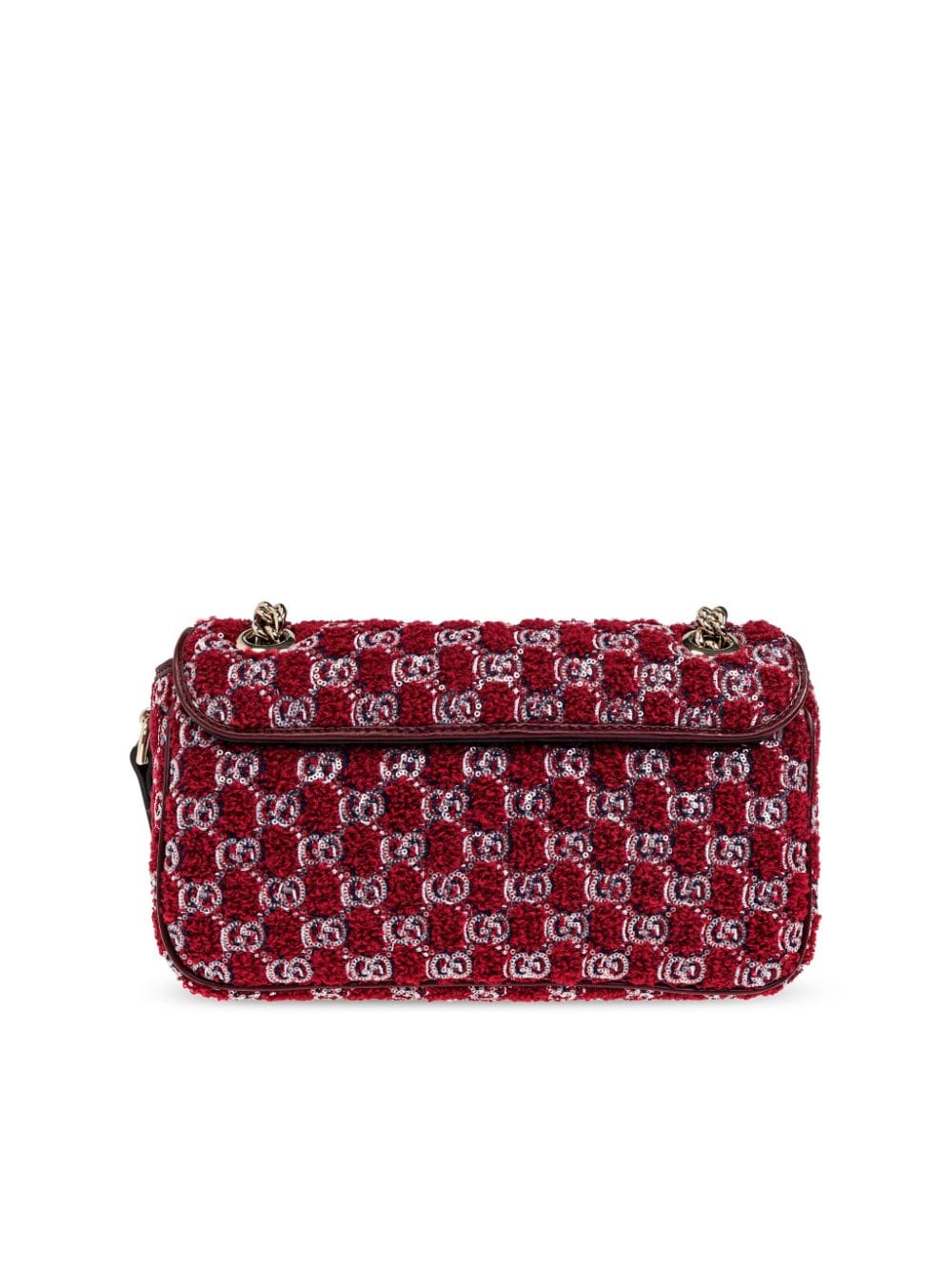 Shop Gucci Small Gg Marmont Shoulder Bag In Red