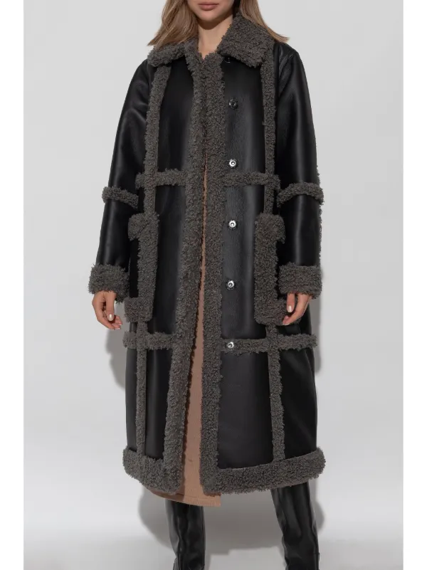 ★STAND STUDIO★ Patrice Coat Dark Brown Black 6110090108749 STAND STUDIO Patrice Coat | Black | FARFETCH